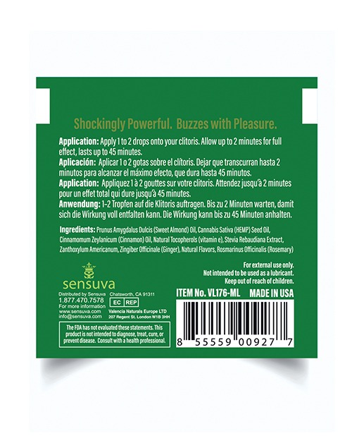 ON Hemp Arousal Oil - Single Use Ampoule Packet - Image 2